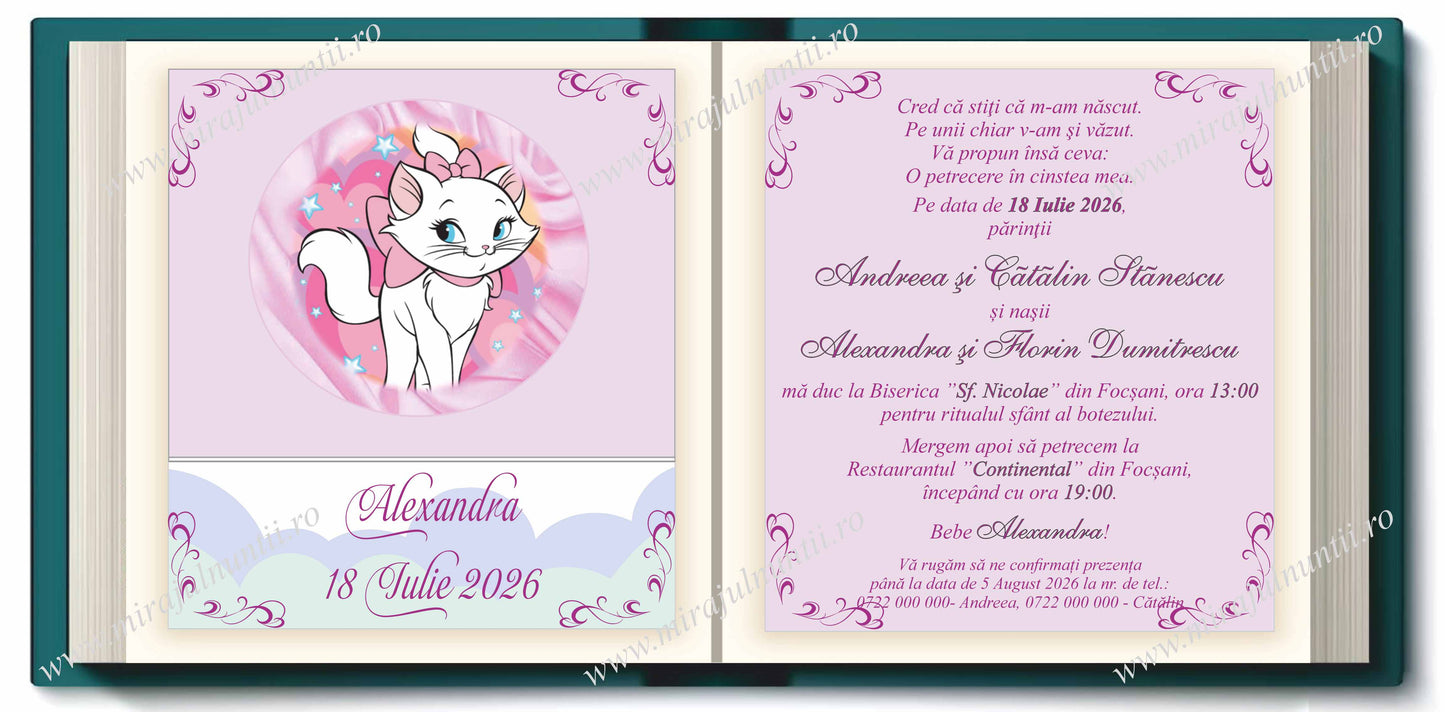 Invitatie BOTEZ Digitala - cod 5726 - MirajulNuntii.ro
