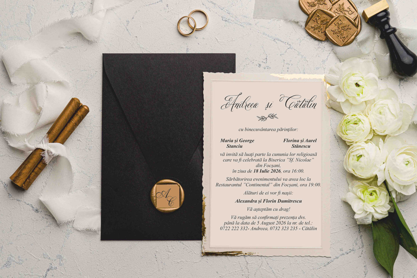 Invitatie NUNTA Digitala - cod 9192 - MirajulNuntii.ro