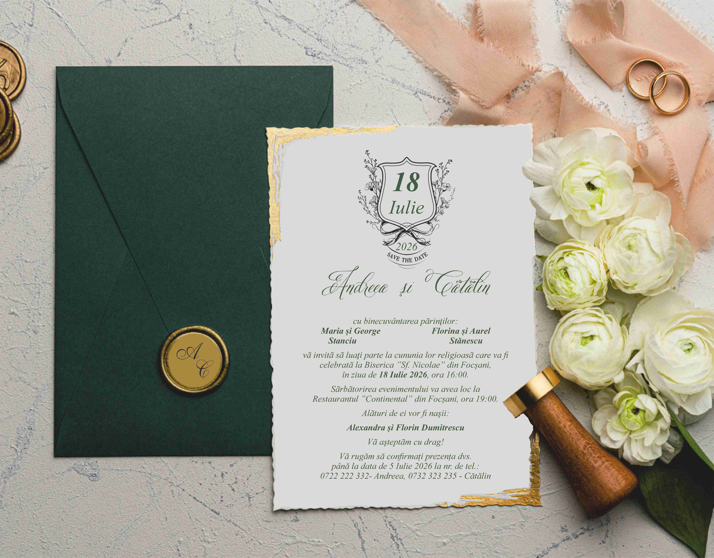 Invitatie NUNTA Digitala - cod 9193 - MirajulNuntii.ro