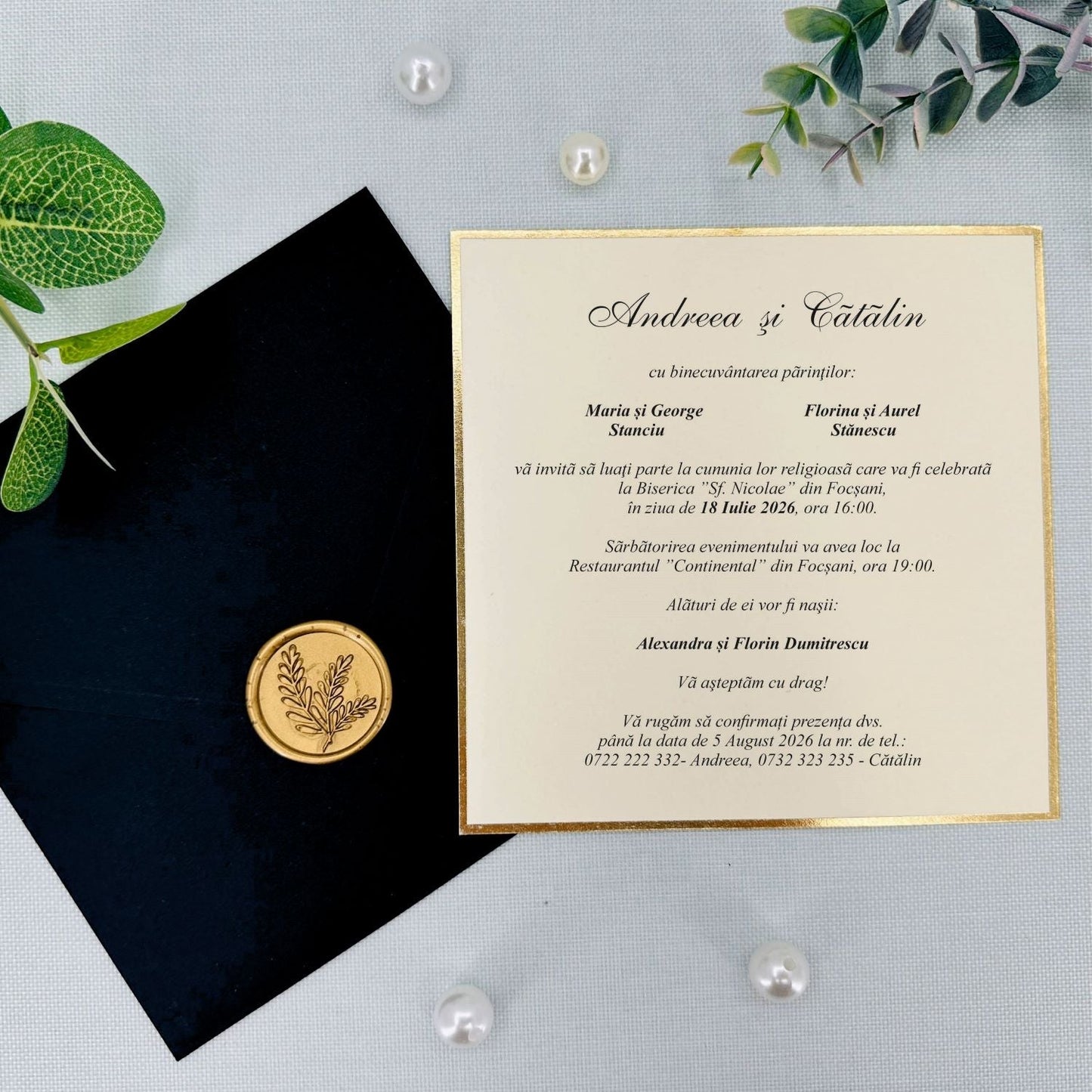 Invitatie NUNTA Digitala - cod 9282 - MirajulNuntii.ro