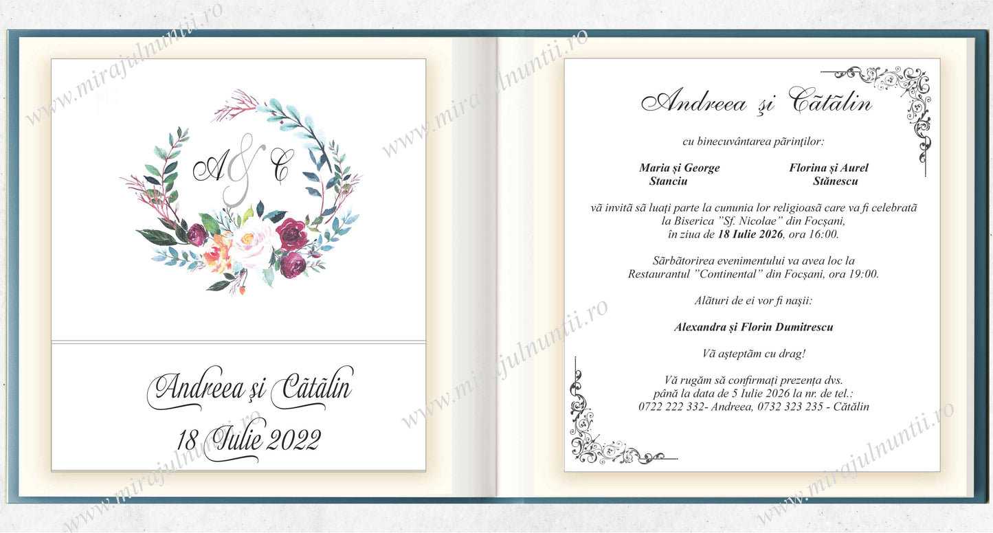 Invitatie NUNTA Digitala - cod 970 - MirajulNuntii.ro