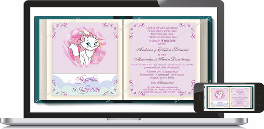 Invitatie BOTEZ Digitala - cod 5726 - MirajulNuntii.ro
