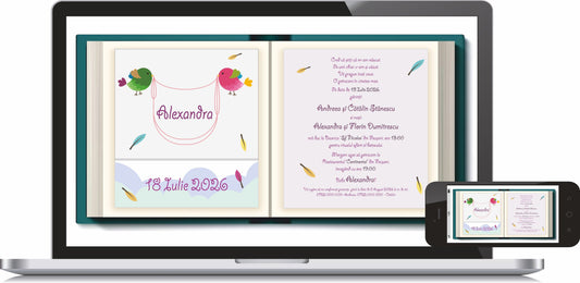 Invitatie BOTEZ Digitala - cod 7613 - MirajulNuntii.ro