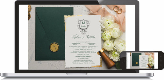 Invitatie NUNTA Digitala - cod 9193 - MirajulNuntii.ro