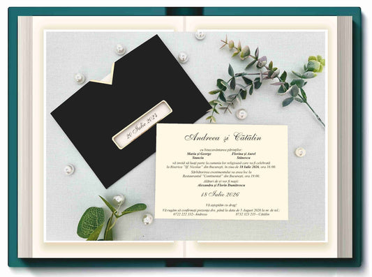 Invitatie NUNTA Digitala - cod 9308 - MirajulNuntii.ro