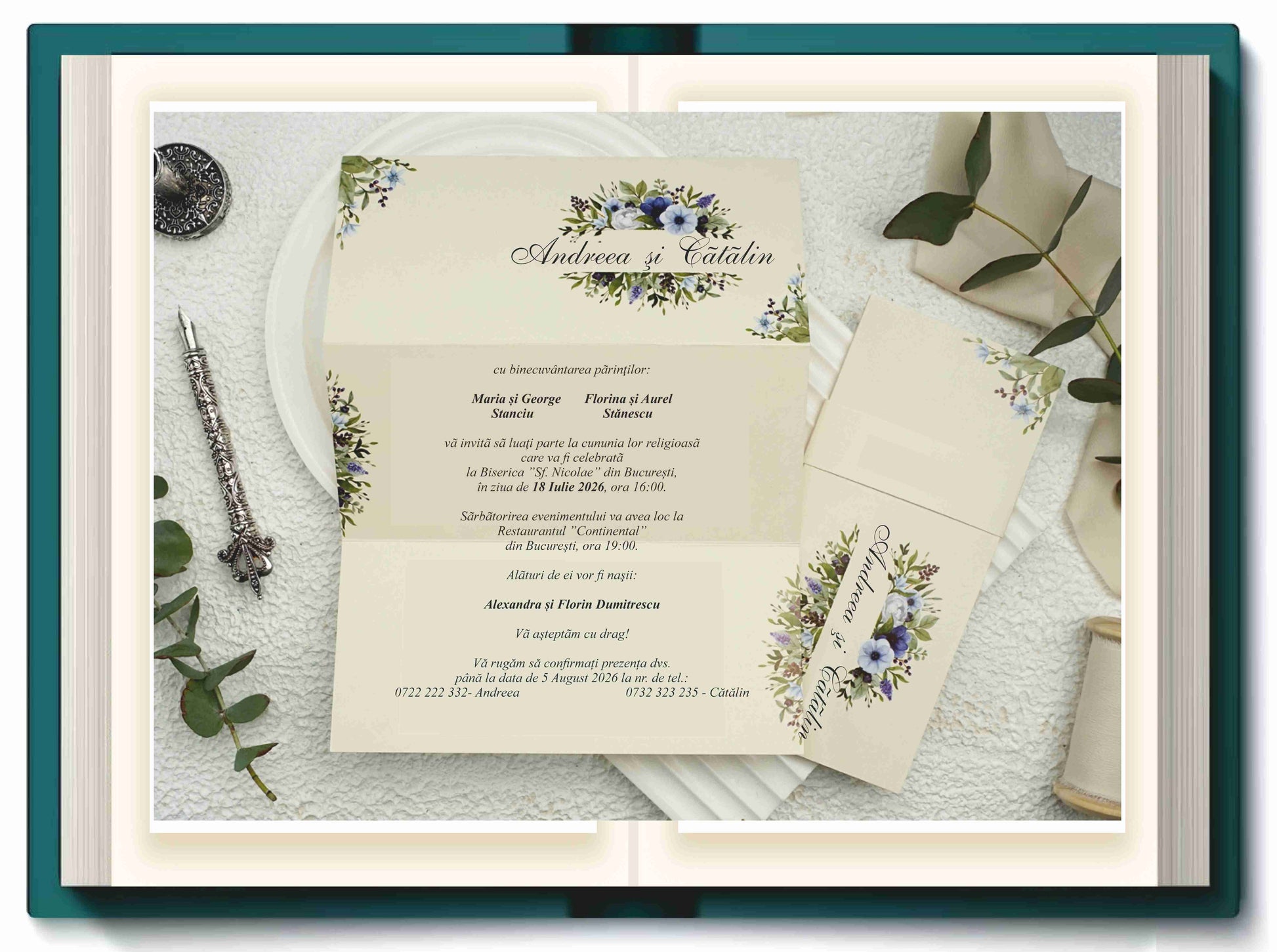 Invitatie NUNTA Digitala - cod 9314 - MirajulNuntii.ro