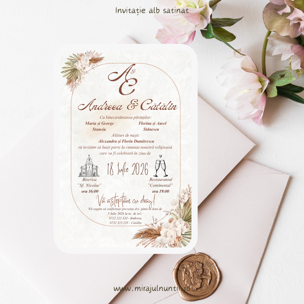 Invitatie cod Magnific C.30 - MirajulNuntii.ro