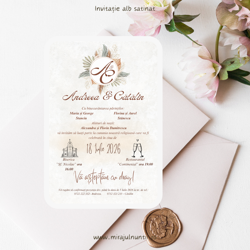 Invitatie cod Magnific C.29 - MirajulNuntii.ro