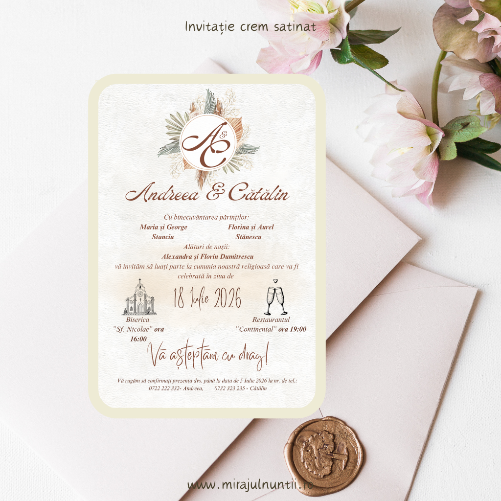 Invitatie cod Magnific C.29 - MirajulNuntii.ro